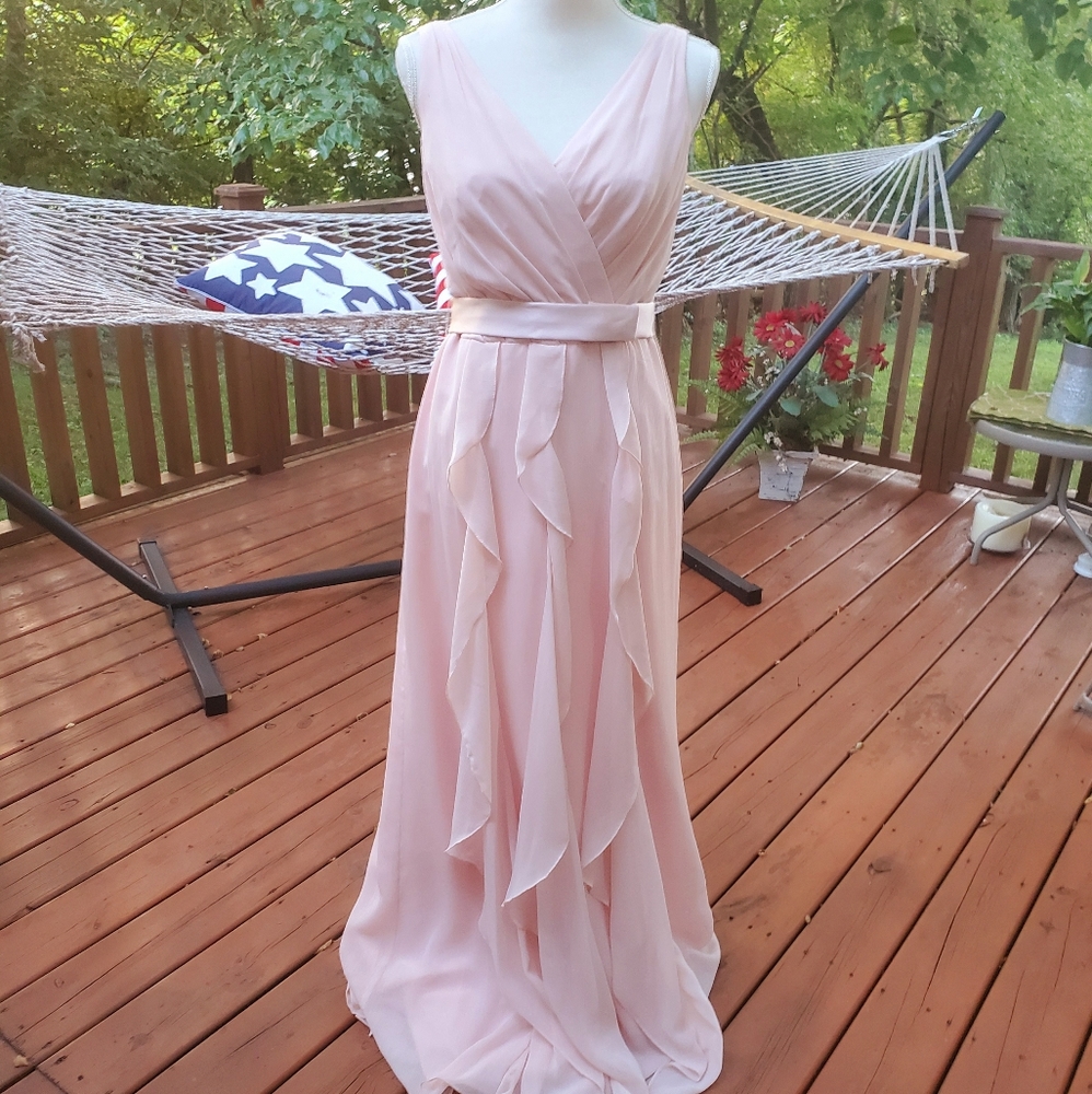 White by Vera Wang Chiffon Dress